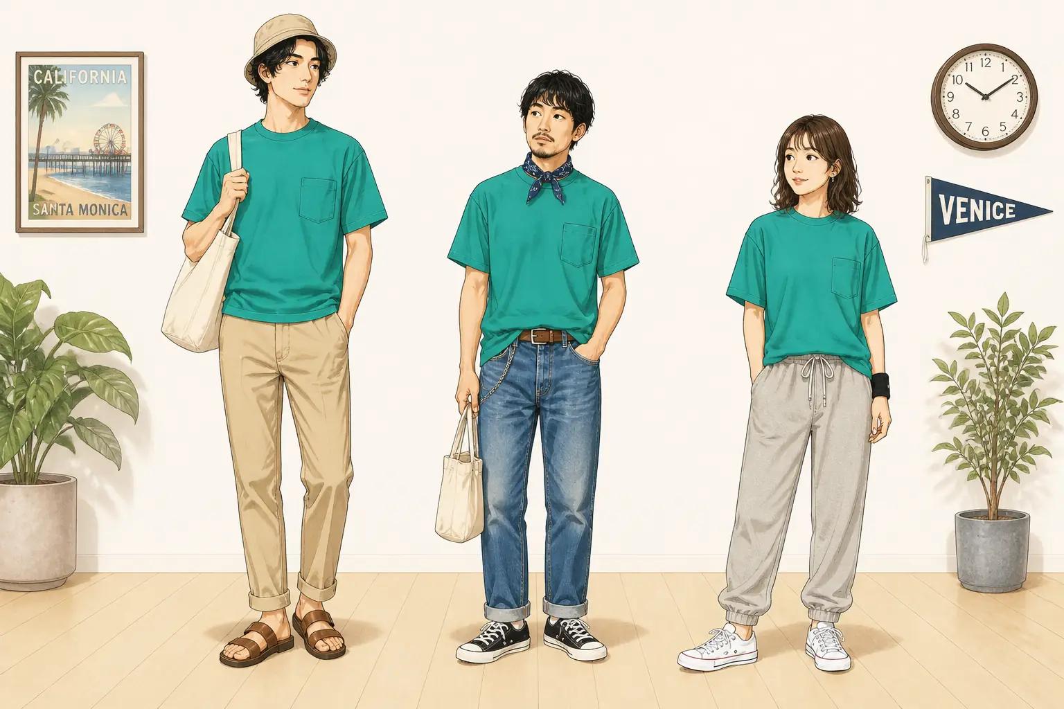 コーデ全体イメージ(タップで各モデル)