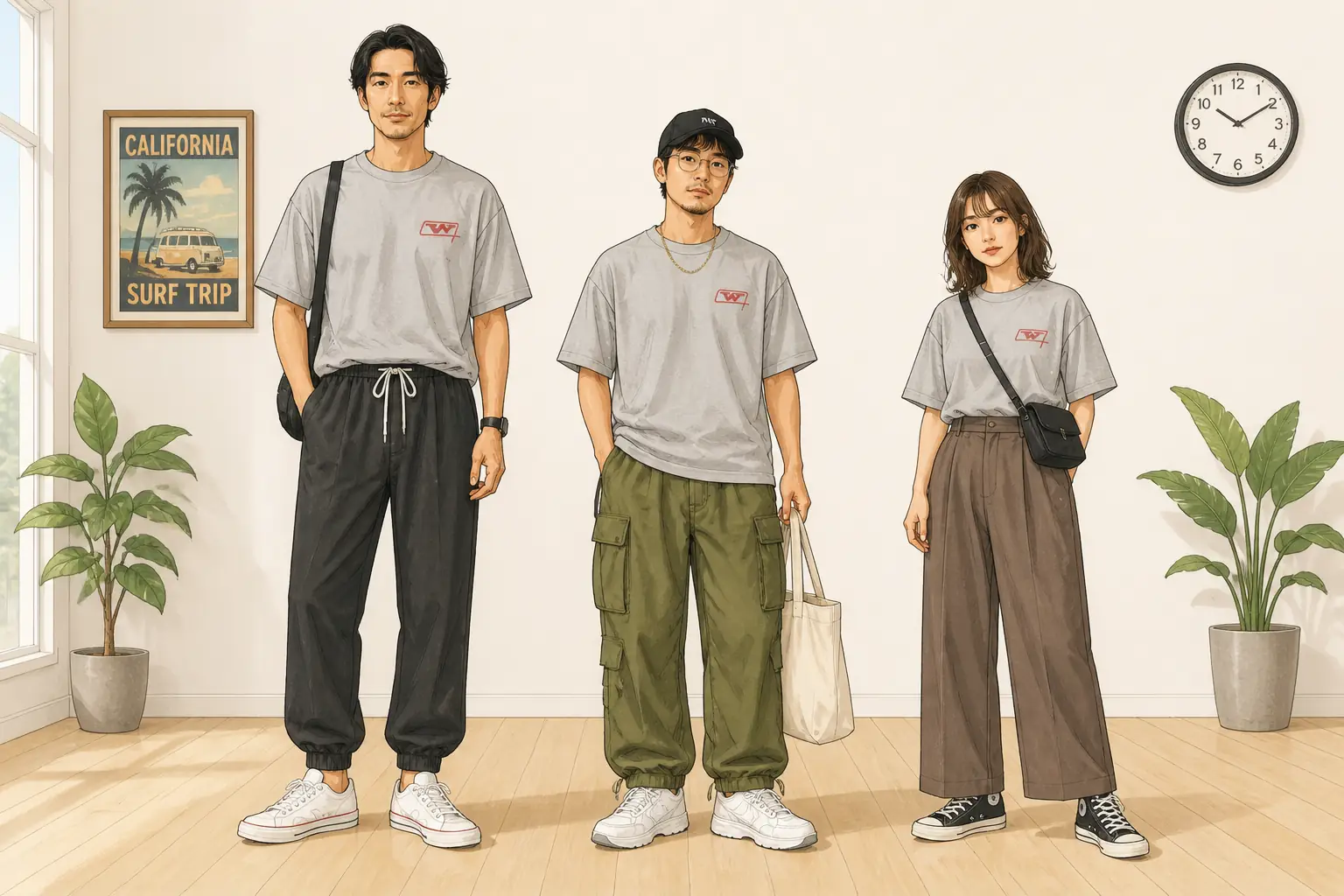 コーデ全体イメージ(タップで各モデル)