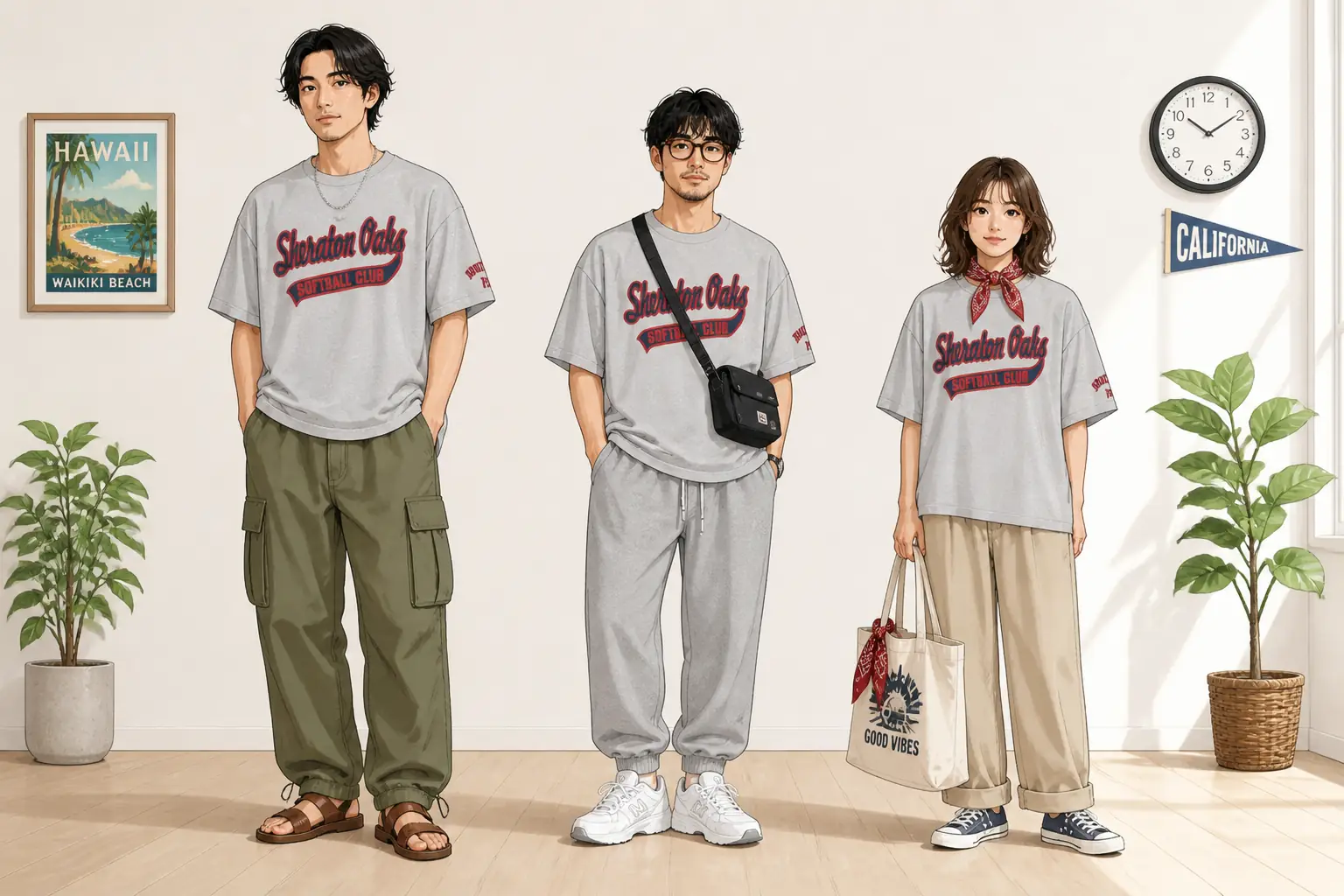 コーデ全体イメージ(タップで各モデル)