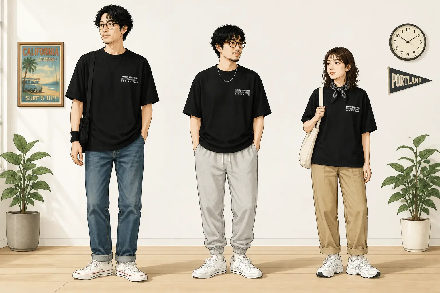 コーデ全体イメージ(タップで各モデル)