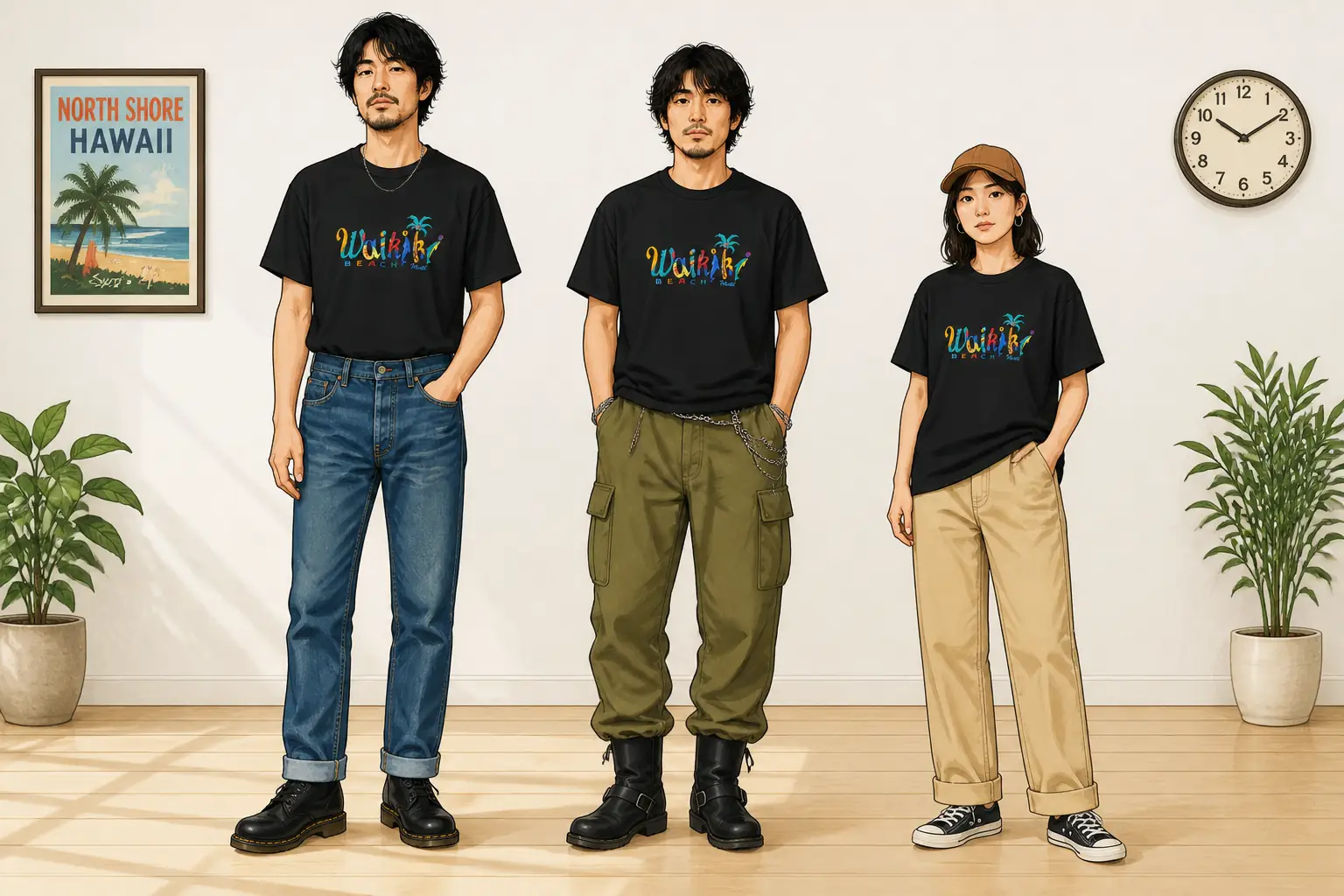 コーデ全体イメージ(タップで各モデル)