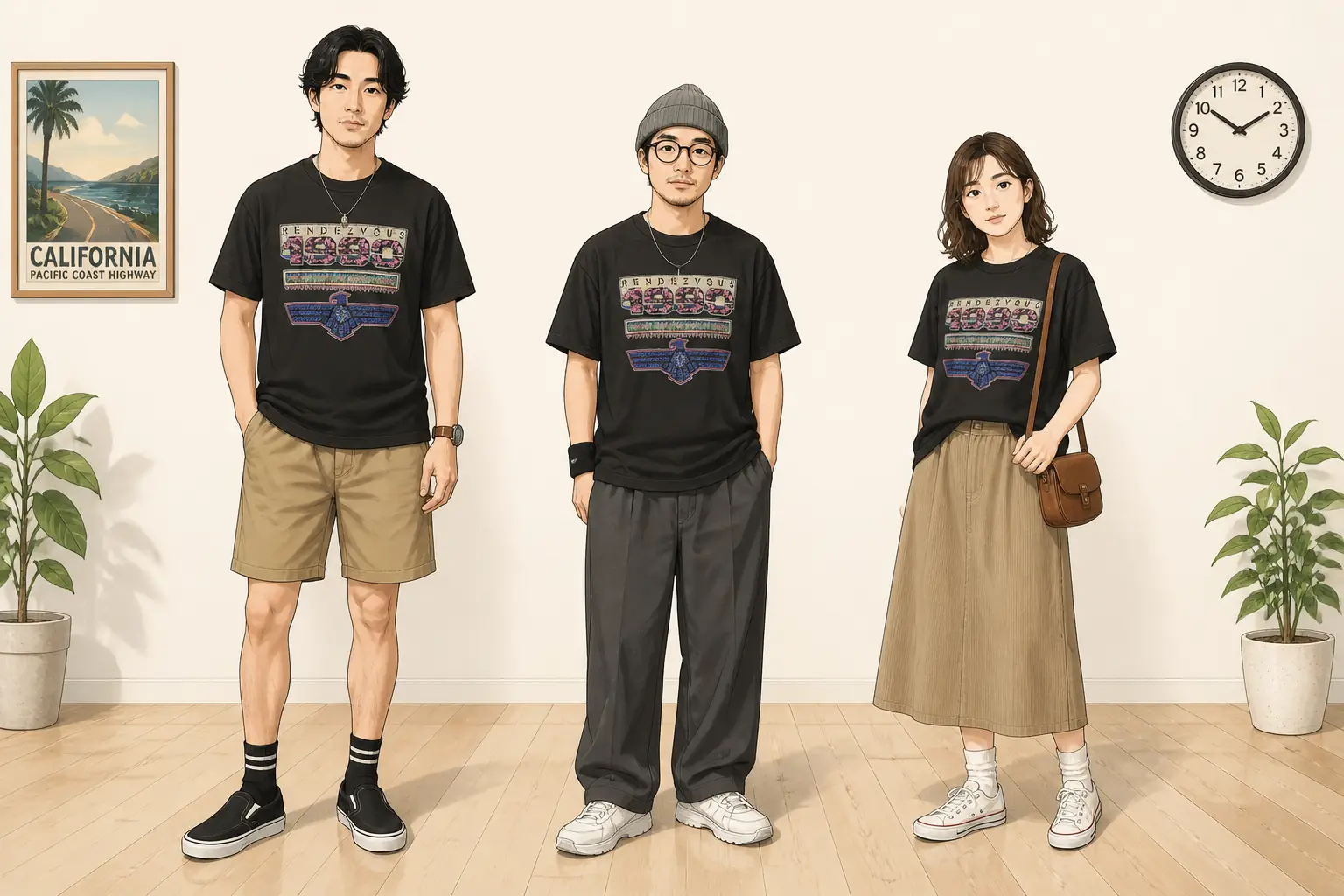 コーデ全体イメージ(タップで各モデル)