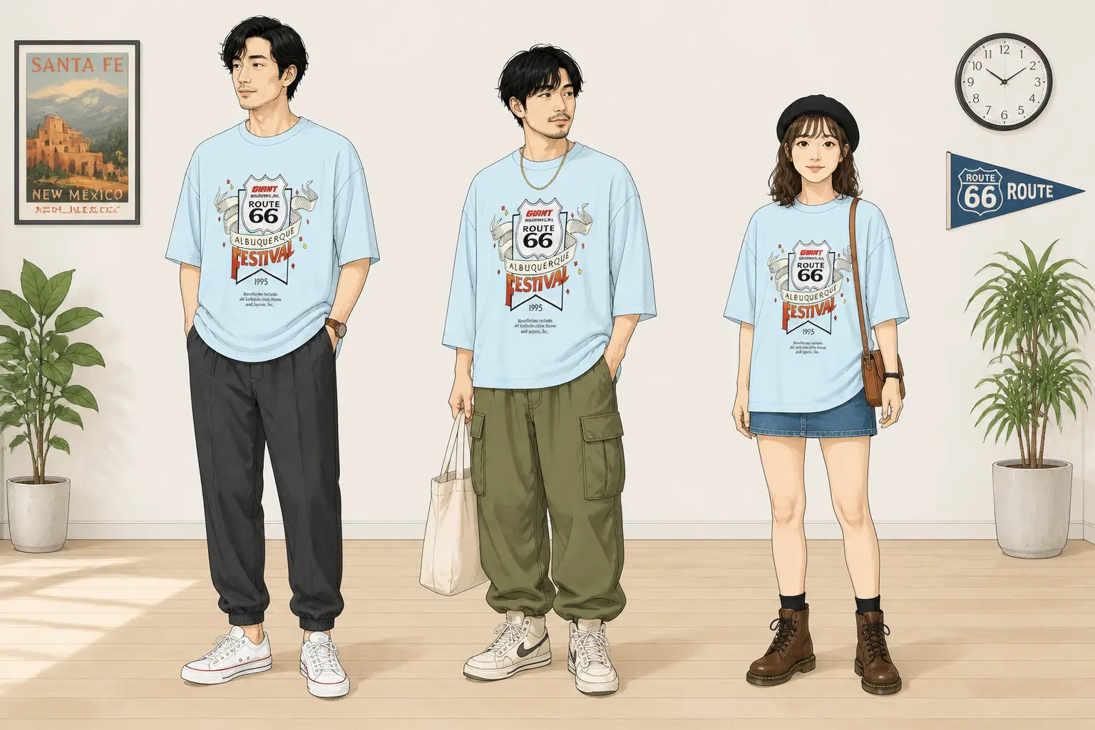 コーデ全体イメージ(タップで各モデル)