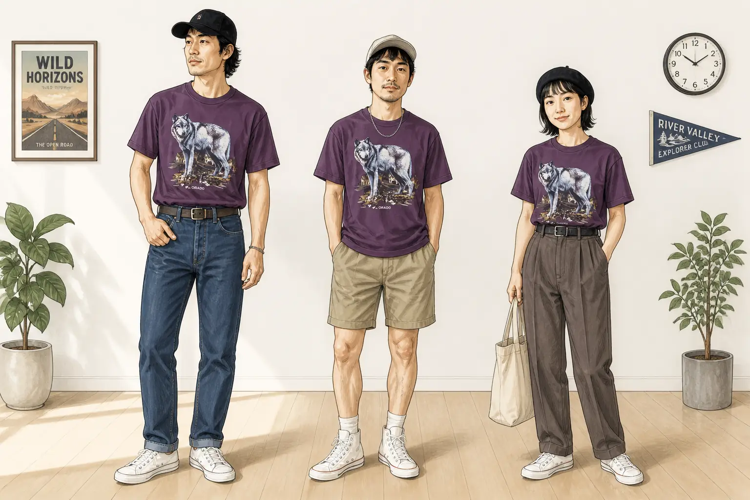 コーデ全体イメージ(タップで各モデル)