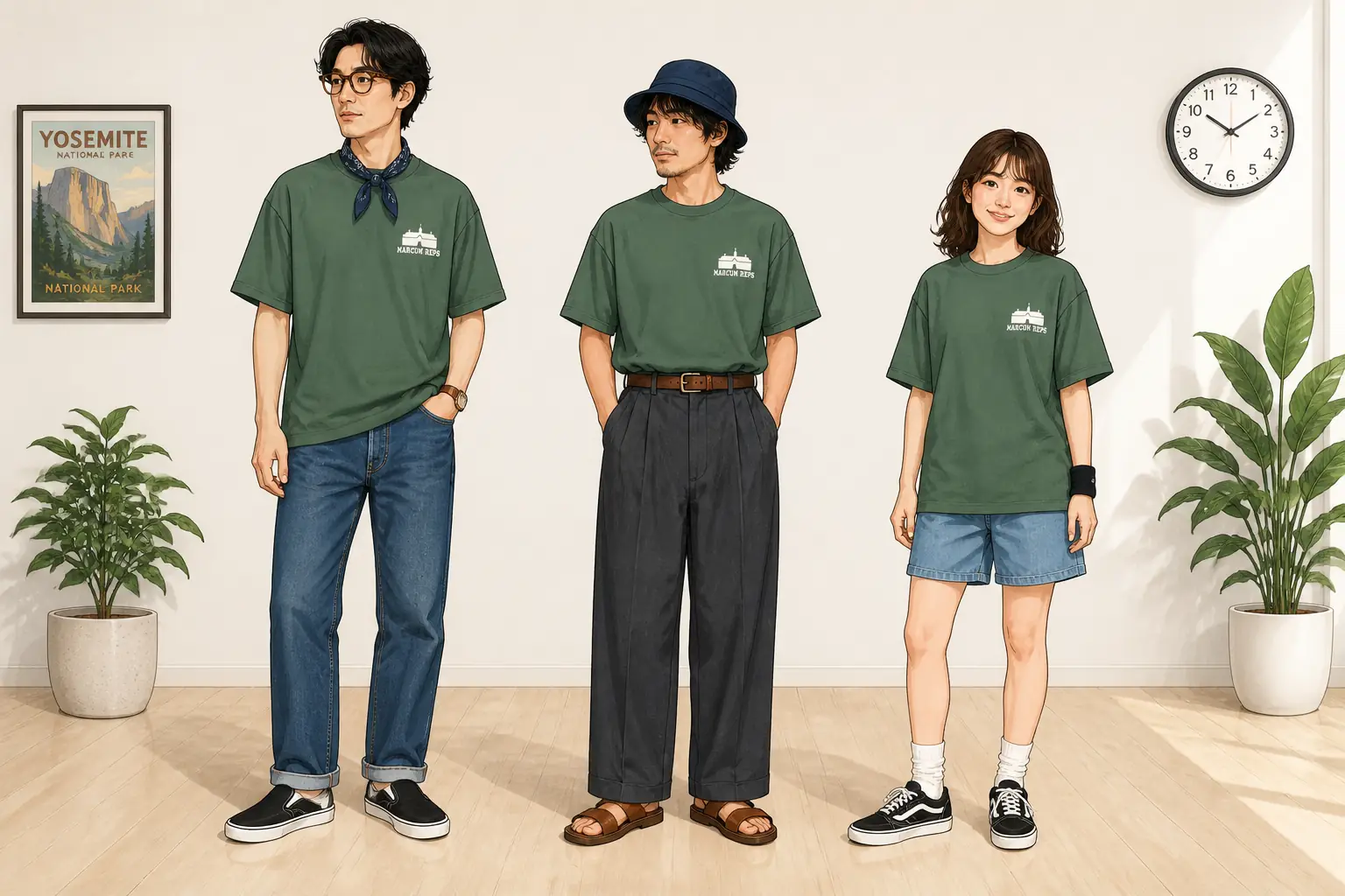 コーデ全体イメージ(タップで各モデル)