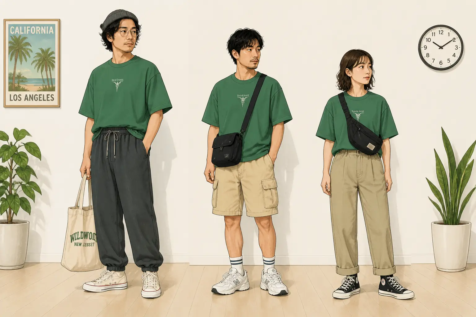 コーデ全体イメージ(タップで各モデル)