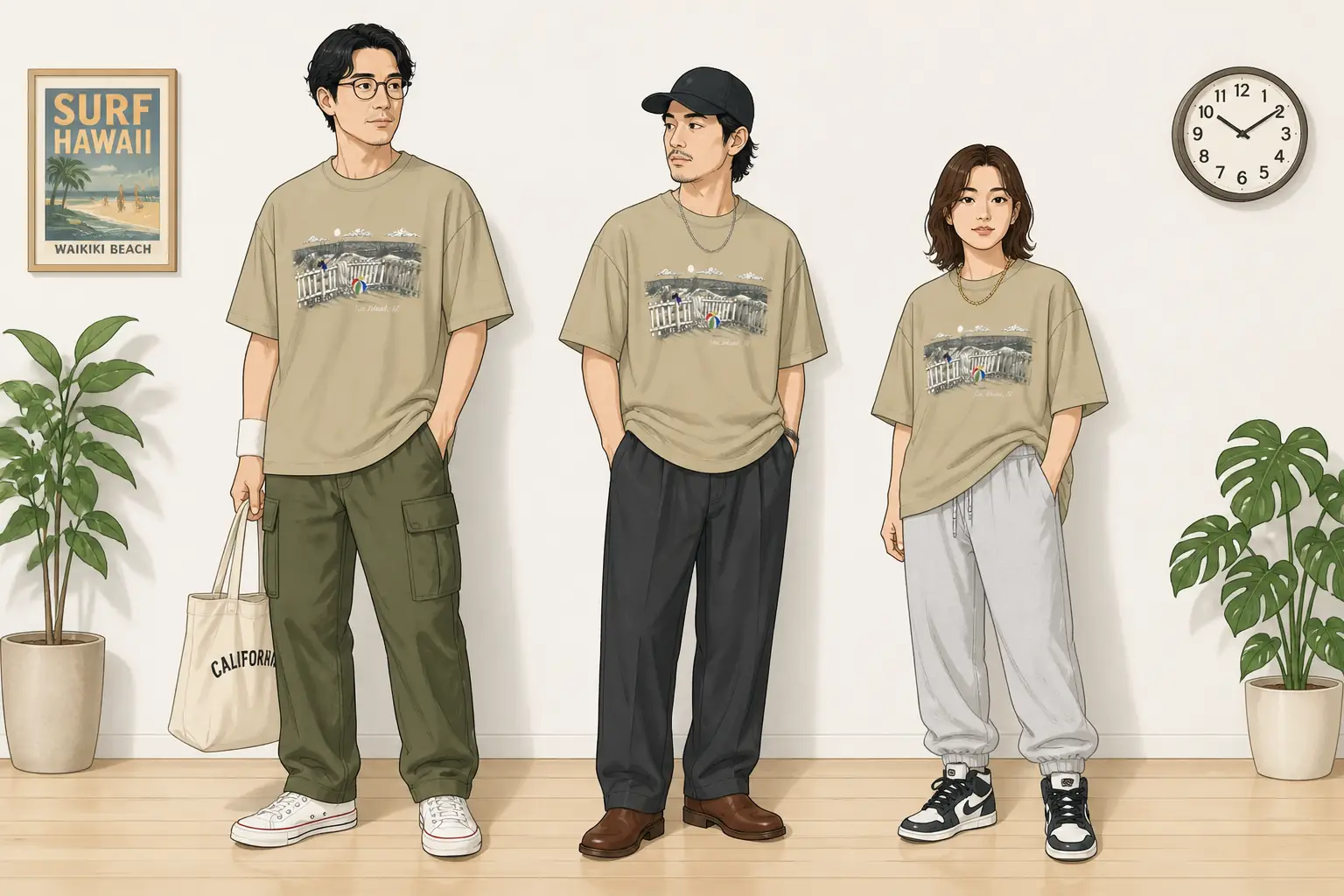 コーデ全体イメージ(タップで各モデル)