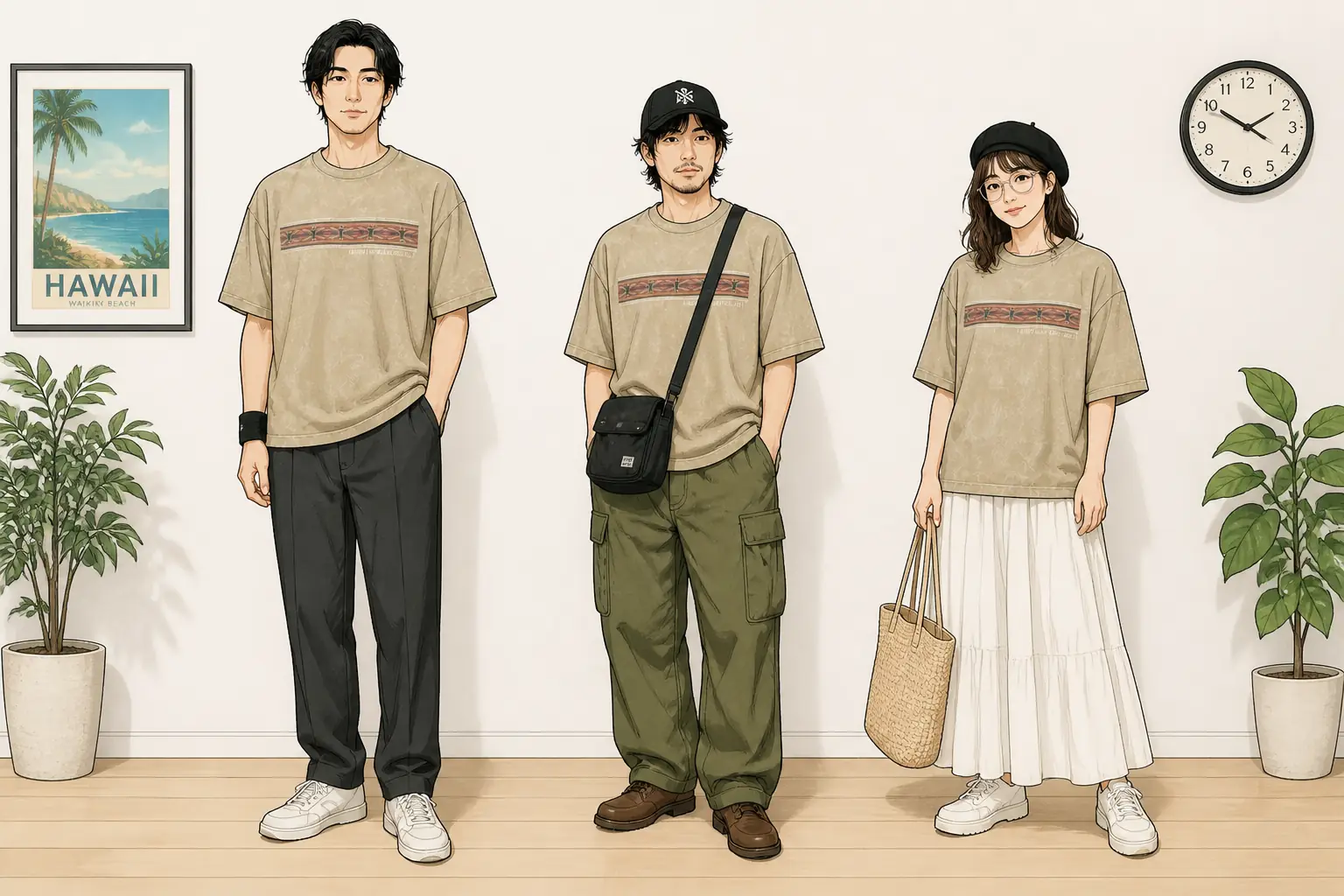 コーデ全体イメージ(タップで各モデル)