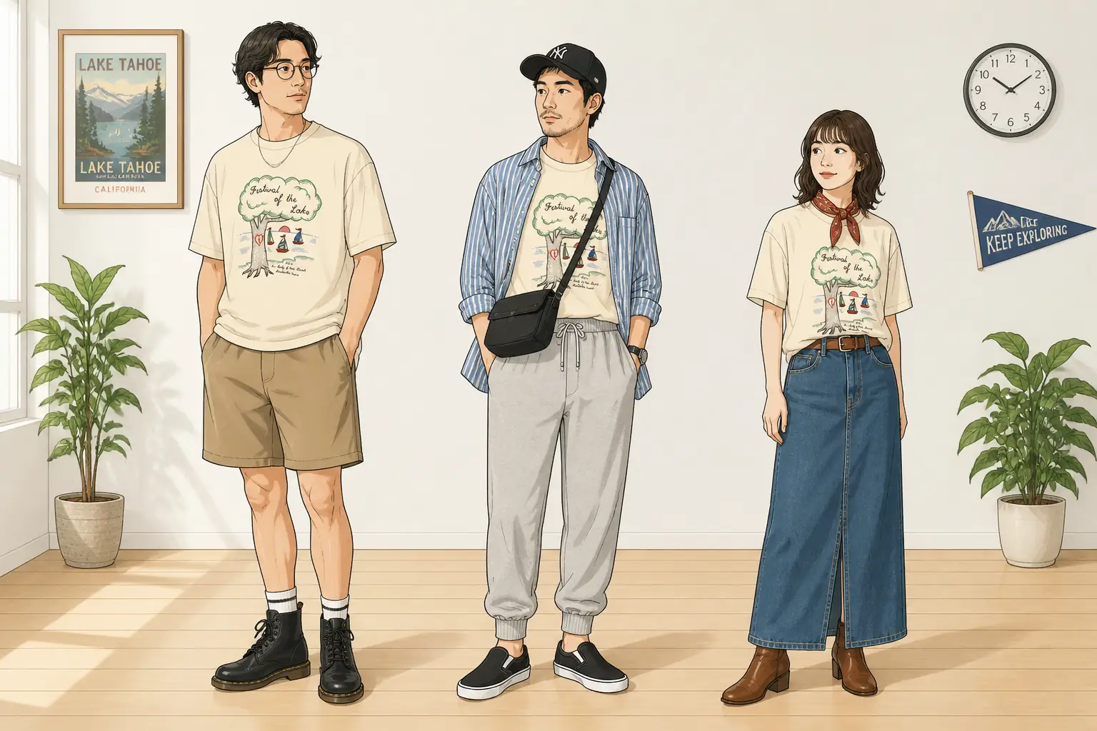 コーデ全体イメージ(タップで各モデル)