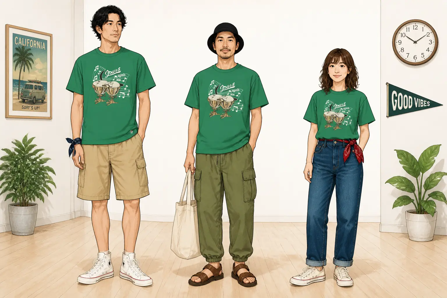 コーデ全体イメージ(タップで各モデル)