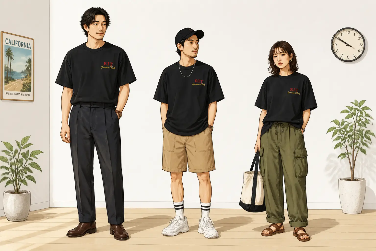 コーデ全体イメージ(タップで各モデル)