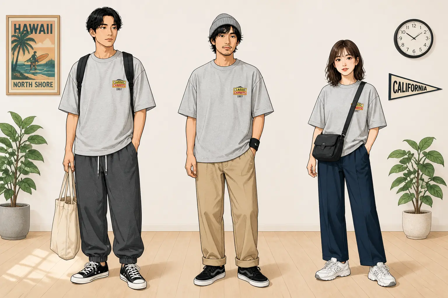 コーデ全体イメージ(タップで各モデル)