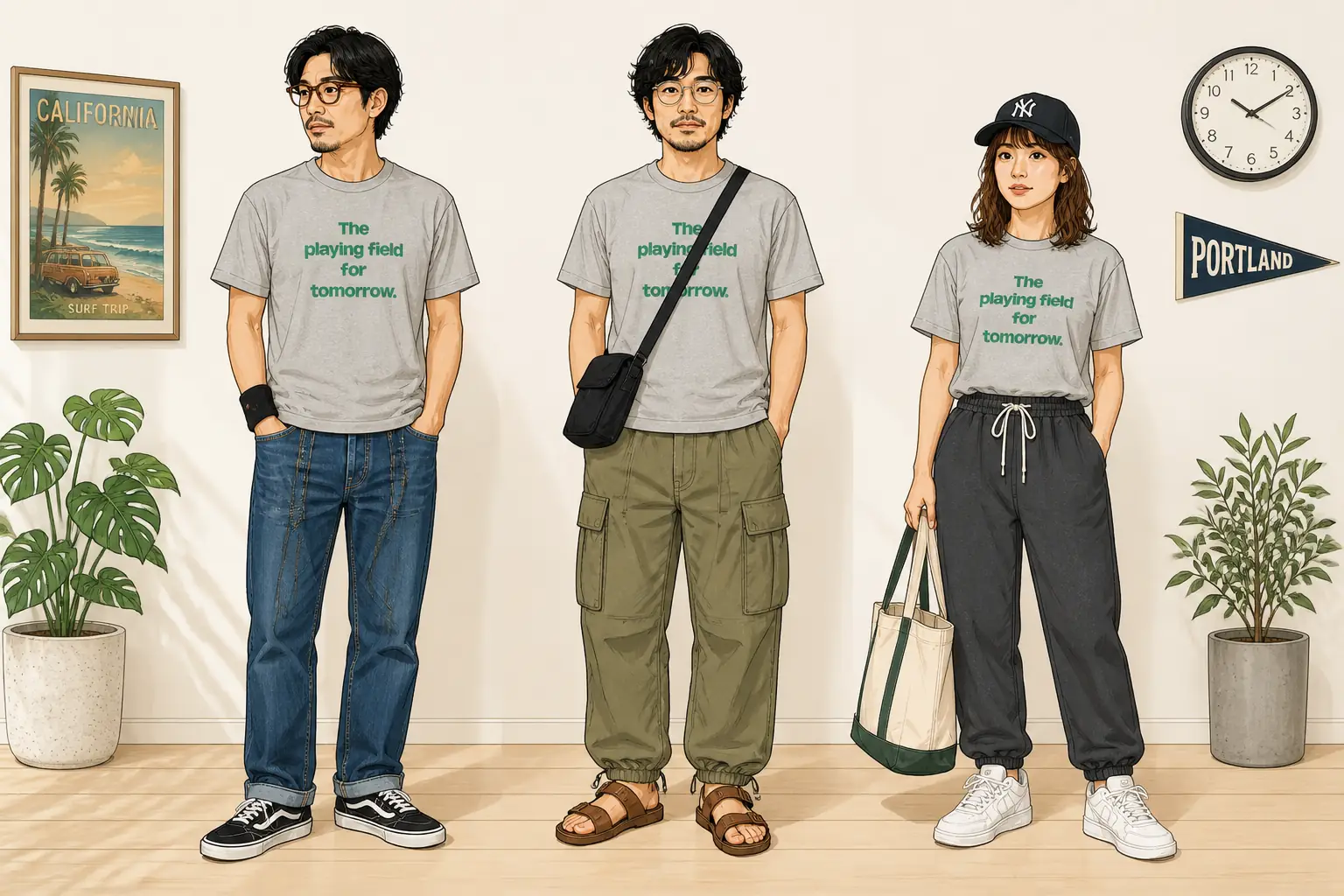コーデ全体イメージ(タップで各モデル)