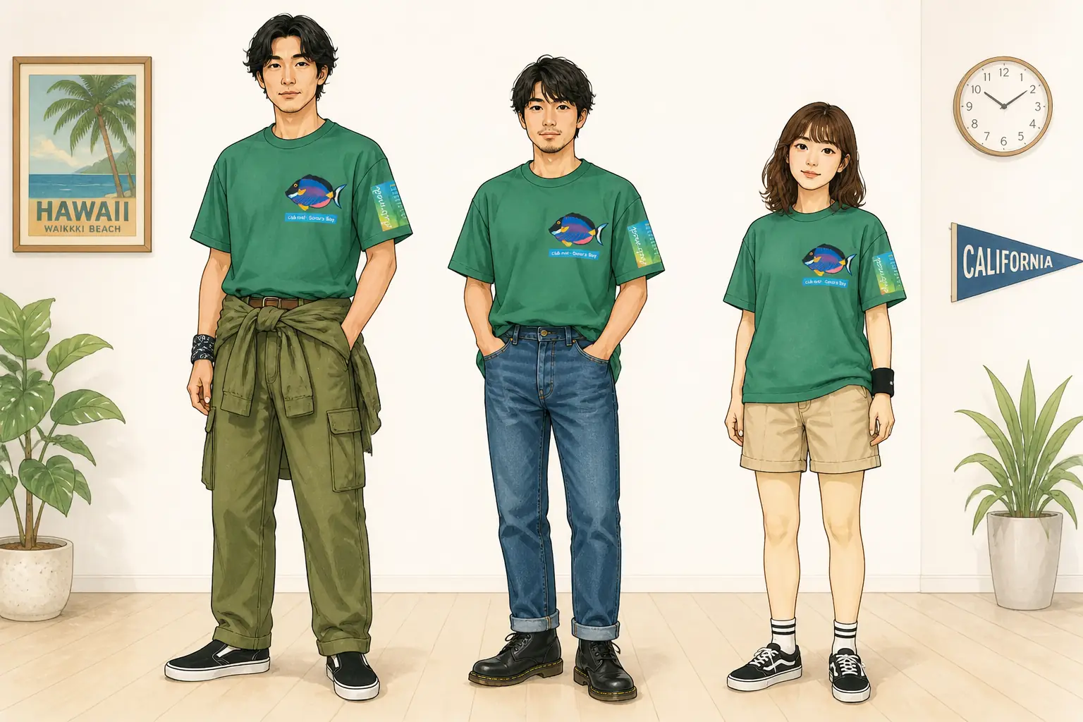 コーデ全体イメージ(タップで各モデル)