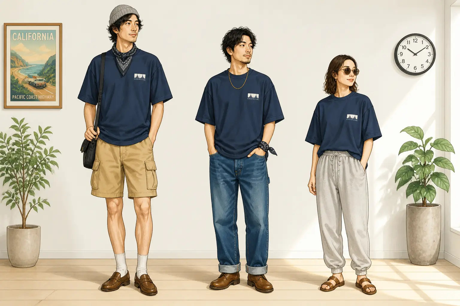 コーデ全体イメージ(タップで各モデル)
