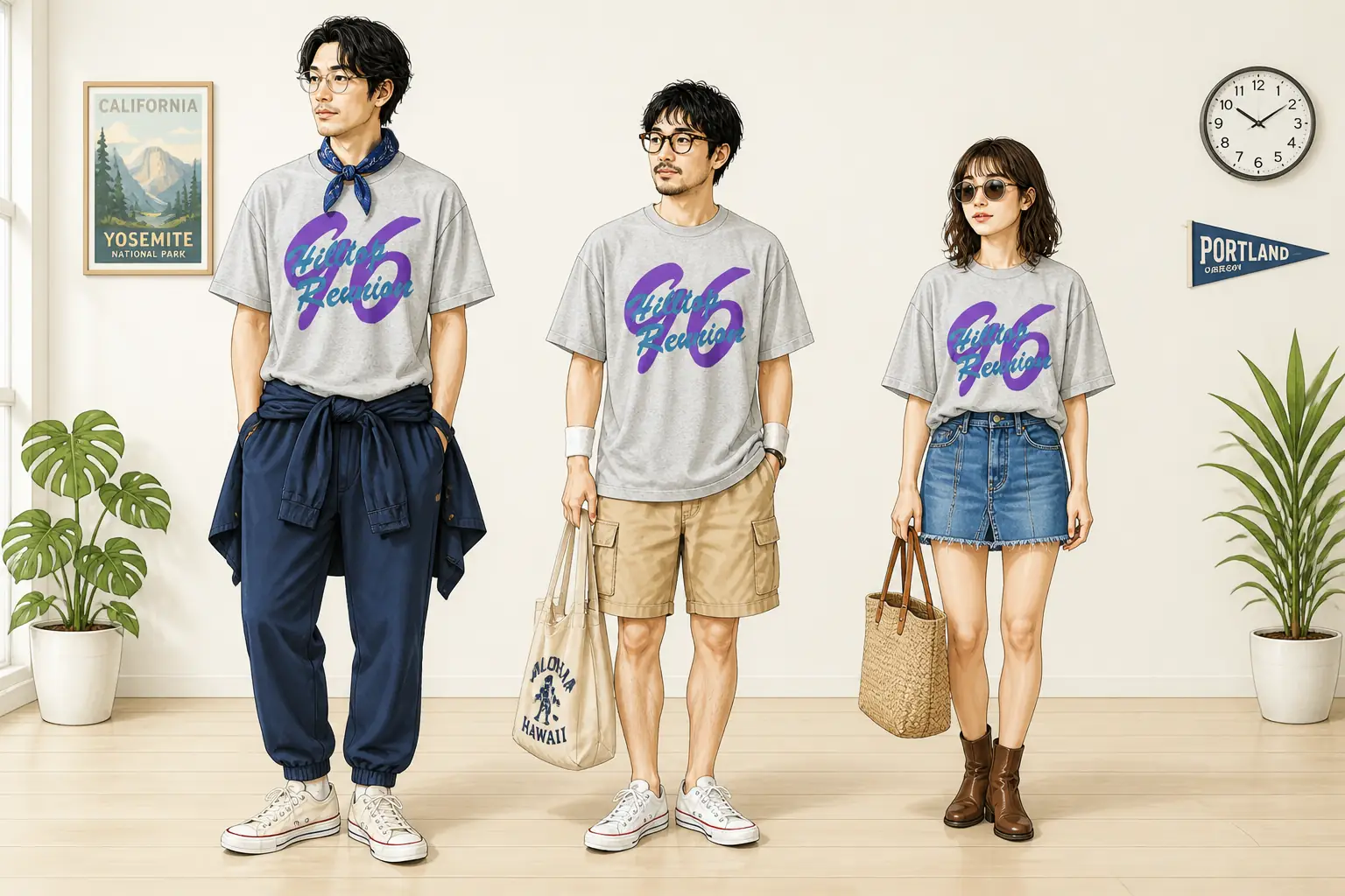 コーデ全体イメージ(タップで各モデル)