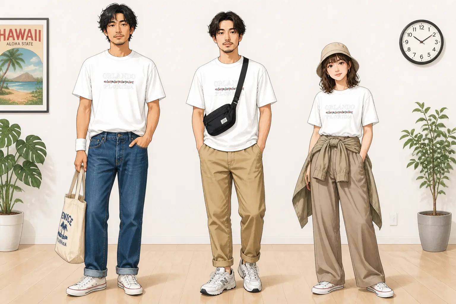 コーデ全体イメージ(タップで各モデル)