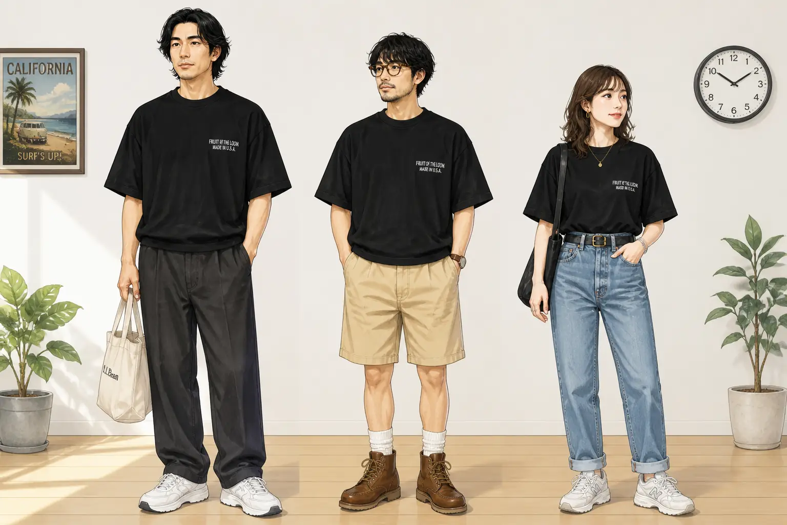 コーデ全体イメージ(タップで各モデル)