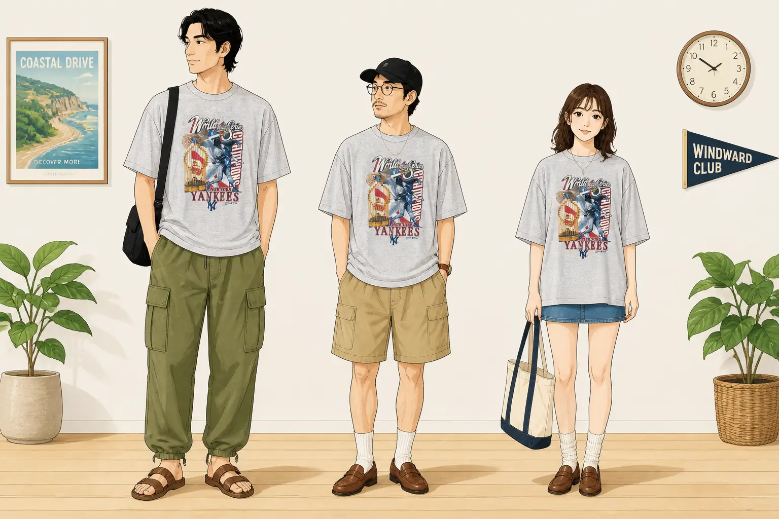 コーデ全体イメージ(タップで各モデル)