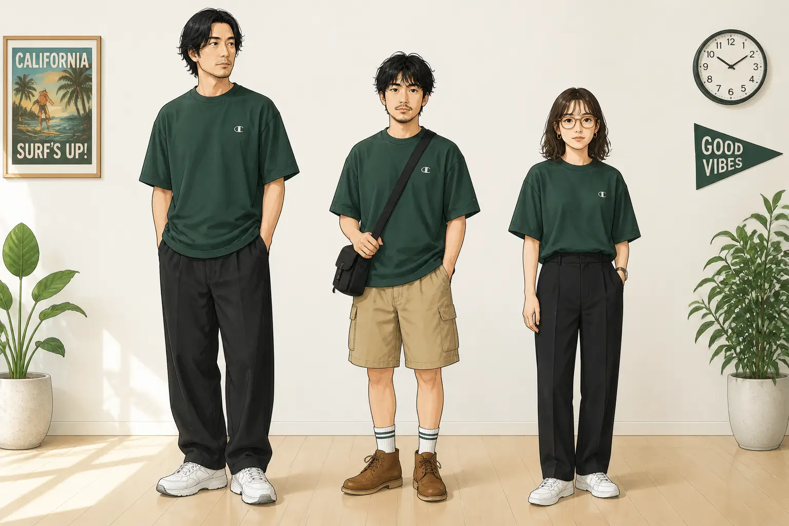 コーデ全体イメージ(タップで各モデル)