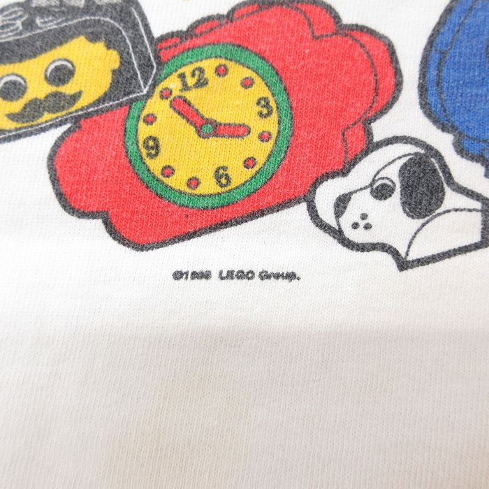 古着 半袖 ビンテージ Tシャツ キッズ ボーイズ 子供服 80年代 80s レゴ LEGO コットン クルーネック USA製 白 ホワイト  【spe】 23sep08