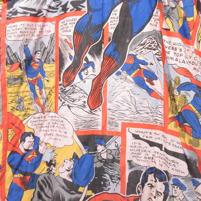 中古 寝袋 70年代 70s スーパーマン 赤他 レッド 23jul11