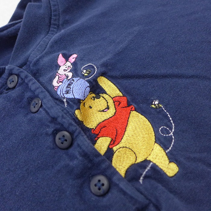 Disney 刺繍デニムシャツ プーさん ティガー ラメ ビッグサイズ