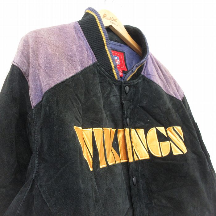 90's『 VIKINGS 』NFL ミネソタ バイキングス レザージャケット
