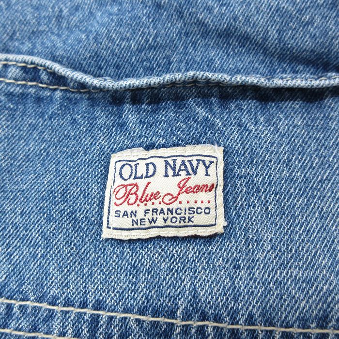 W37★古着 オールドネイビー OLD NAVY ペインター パンツ ジーンズ メンズ 紺 ネイビー デニム 23aug04 中古 ボトムス ジーパン  Gパン ロング