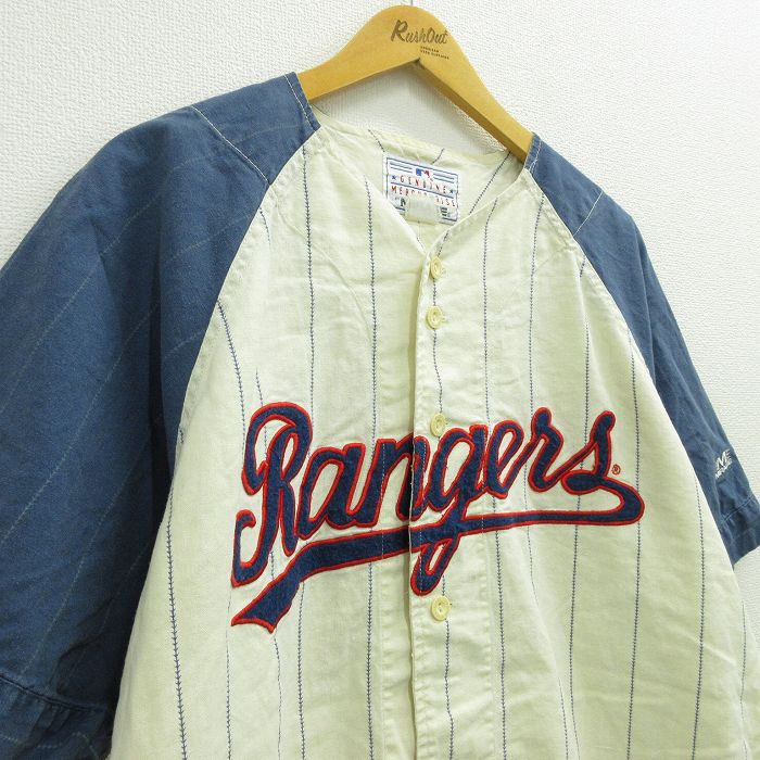 古着通販 XL☆古着 半袖 ベースボール シャツ メンズ 00年代 00s MLB