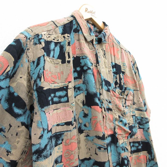 古着通販 M☆古着 半袖 シャツ メンズ 90年代 90s レーヨン 古着通販 M☆古着 半袖 シャツ メンズ 90年代 90s レーヨン