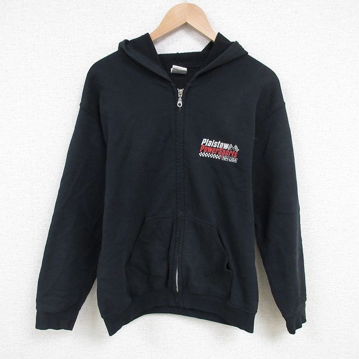 古着通販 M☆古着 長袖 フルジップ スウェット パーカー メンズ