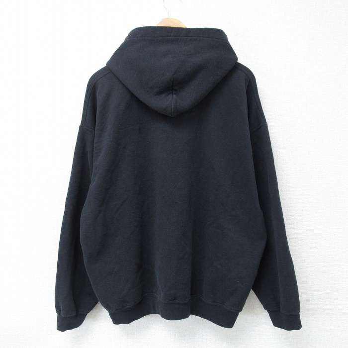 お歳暮ならオンライン 長袖 XL☆古着 古着通販 スウェット 黒 大きいサイズ メンズ フリース