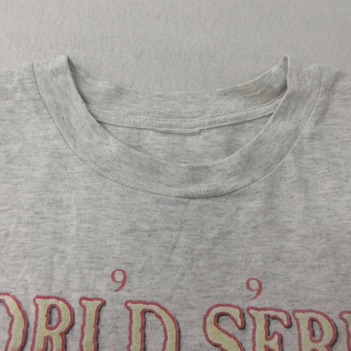 古着通販 L★古着 半袖 ビンテージ Tシャツ メンズ 90年代 90s MLB ニューヨークヤンキース サンディエゴパドレス ワールド