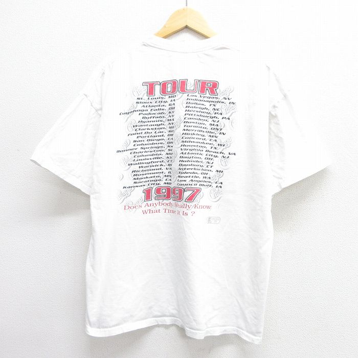 古着通販 XL☆古着 半袖 ビンテージ ロック バンド Tシャツ メンズ 90