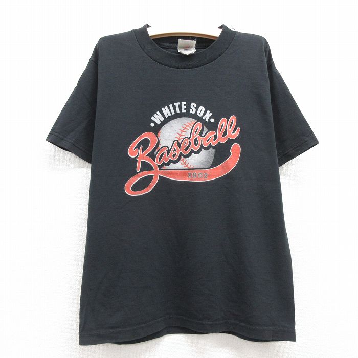 【商品番号】 lba24053707 【商品名】 古着 フルーツオブザルーム 半袖 ビンテージ Tシャツ キッズ ボーイズ 子供服 00年代 00s MLB シカゴホワイトソックス 企業広告 クルーネ