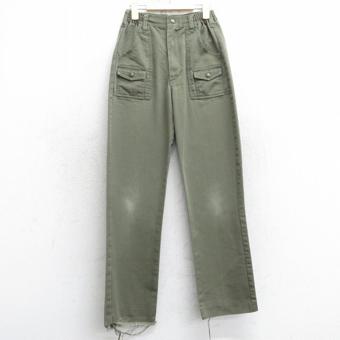 【商品番号】 lba24121982 【商品名】 古着 ボーイスカウト ブッシュ パンツ キッズ ボーイズ 子供服 濃緑 【表記サイズ】 12 【実寸サイズ】 ウエスト（腰まわり）61cm位（58cm