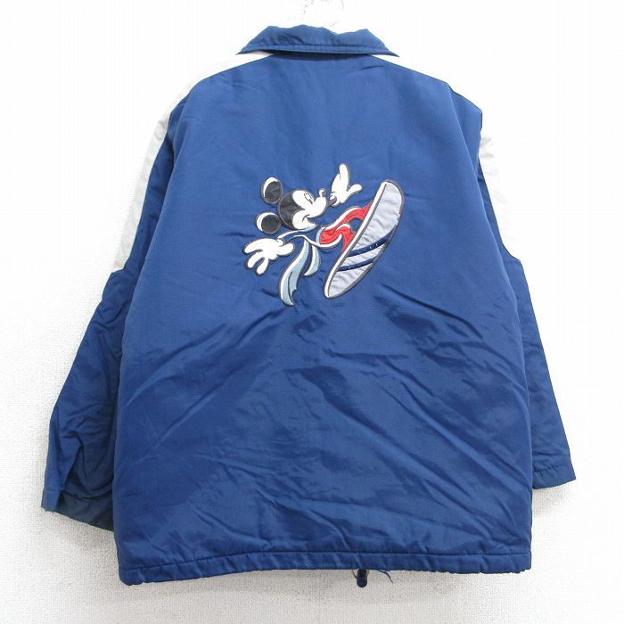 【商品番号】 lba24121999 【商品名】 古着 長袖 ジャケット キッズ ボーイズ 子供服 00年代 00s ディズニー ミッキー 紺他 内側フリース 【表記サイズ】 L 【実寸サイズ】 着丈