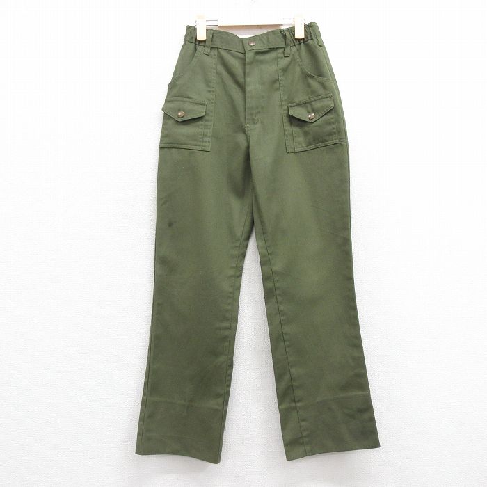 【商品番号】 lba25010581 【商品名】 古着 長袖 ボーイスカウト ブッシュ パンツ キッズ ボーイズ 子供服 緑 【表記サイズ】 14 【実寸サイズ】 ウエスト（腰まわり）67cm位（60