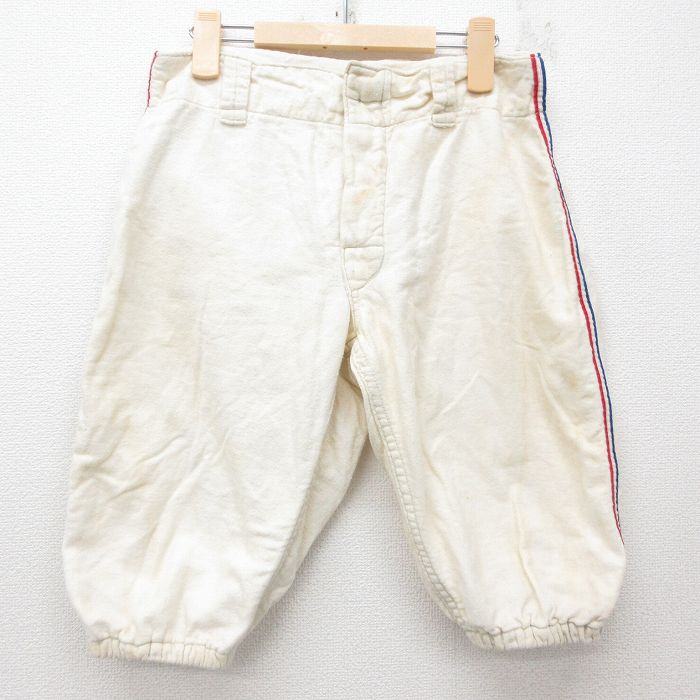 【商品番号】 lba25051325 【商品名】 古着 ビンテージ ベースボール パンツ キッズ ボーイズ 子供服 70年代 70s 白 【表記サイズ】 10 【実寸サイズ】 ウエスト（腰まわり）66