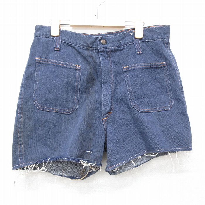 【商品番号】 lba25051328 【商品名】 古着 JCペニー ビンテージ ショート パンツ ショーツ キッズ ボーイズ 子供服 70年代 70s コットン 紺 デニム 【表記サイズ】 14.5 