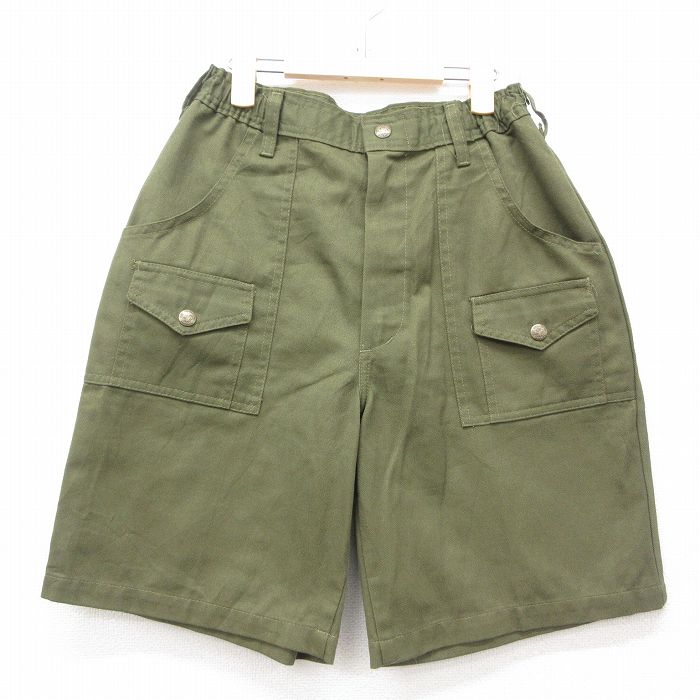 【商品番号】 lba25051658 【商品名】 古着 ボーイスカウト ショート ブッシュ パンツ ショーツ キッズ ボーイズ 子供服 緑系 【表記サイズ】 16､28 【実寸サイズ】 ウエスト（腰ま