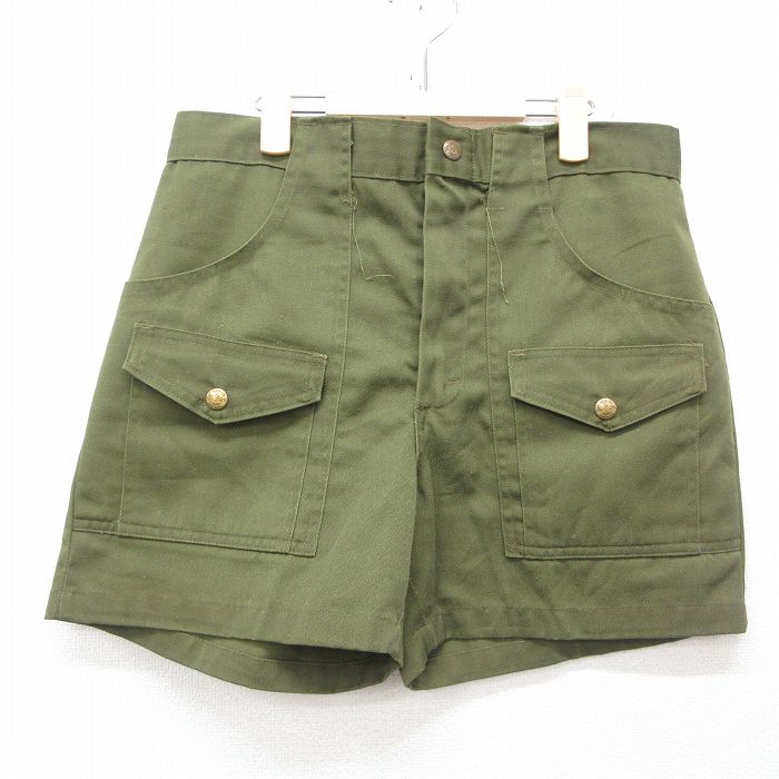 【商品番号】 lba25051660 【商品名】 古着 ボーイスカウト ショート ブッシュ パンツ ショーツ キッズ ボーイズ 子供服 80年代 80s タロン 緑 【表記サイズ】 なし 【実寸サイズ