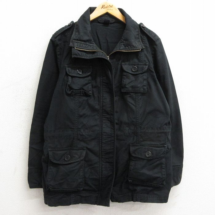【商品番号】 lou23112550 【商品名】 古着 ギャップ GAP 長袖 ジャケット レディース 00年代 00s 黒 【表記サイズ】 XL 【実寸サイズ】 着丈（肩から裾）70cm 着幅（脇か