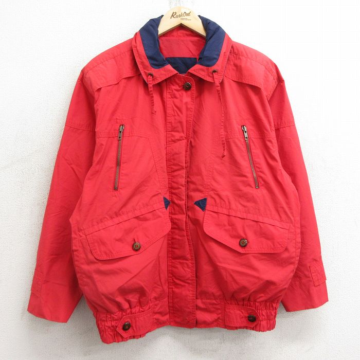 【商品番号】 lou24120539 【商品名】 古着 ロンドンフォグ 長袖 ジャケット レディース 赤 【表記サイズ】 M 【実寸サイズ】 着丈（肩から裾）66cm 着幅（脇から脇）57cm 肩幅5