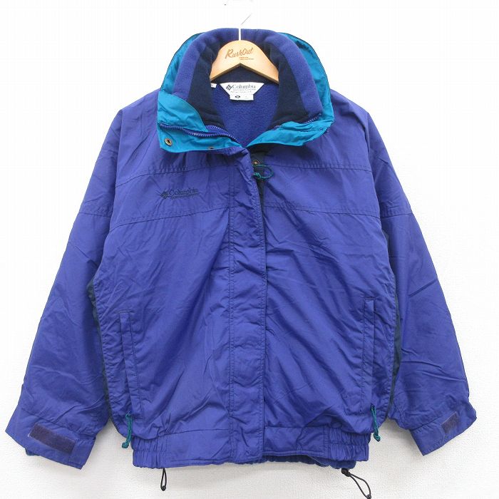 【商品番号】 lou24121297 【商品名】 古着 コロンビア 長袖 ナイロン ジャケット レディース 00年代 00s ワンポイントロゴ Bugoboo 大きいサイズ 紺 内側フリース 【表記サ