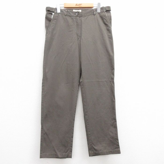【商品番号】 lpa23070132 【商品名】 古着 エルエルビーン チノ パンツ チノパン レディース 00年代 00s コットン 緑系 【表記サイズ】 6 REG 【実寸サイズ】 ウエスト（腰ま