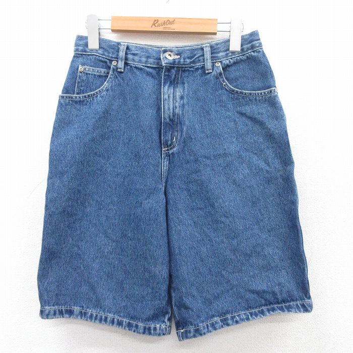 【商品番号】 lpa25042362 【商品名】 古着 ルート66 ショート パンツ レディース 00年代 00s コットン 紺 デニム 【表記サイズ】 16 【実寸サイズ】 ウエスト（腰まわり）70