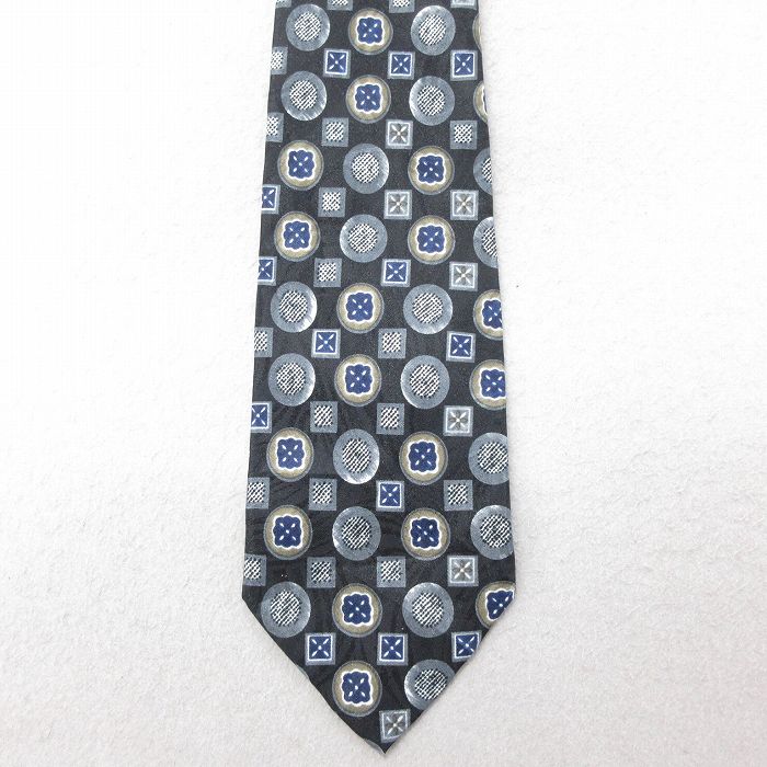【商品番号】 nec24101666 【商品名】 中古 ネクタイ 90年代 90s USA製黒 【実寸サイズ】 総丈152cm 幅（大剣先）10cm 【素材】 ポリエステル100％ 【程度】 A 【コ