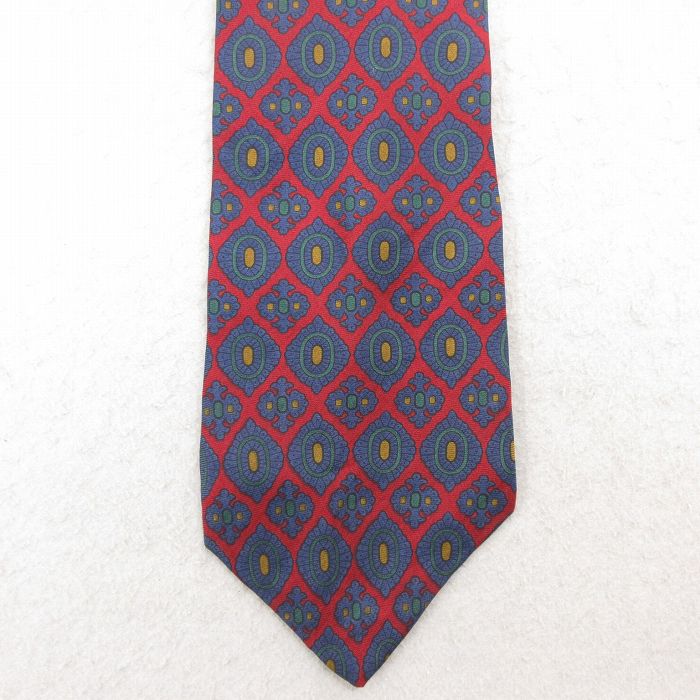 【商品番号】 nec25012093 【商品名】 中古 ギャップ GAP ネクタイ 90年代 90s 総柄 シルク USA製 赤【spe】 【実寸サイズ】 総丈144cm 幅（大剣先）9cm 【素材】